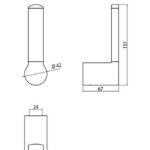 Reserve rolle AC30 Skizze Bad-Accessoires
