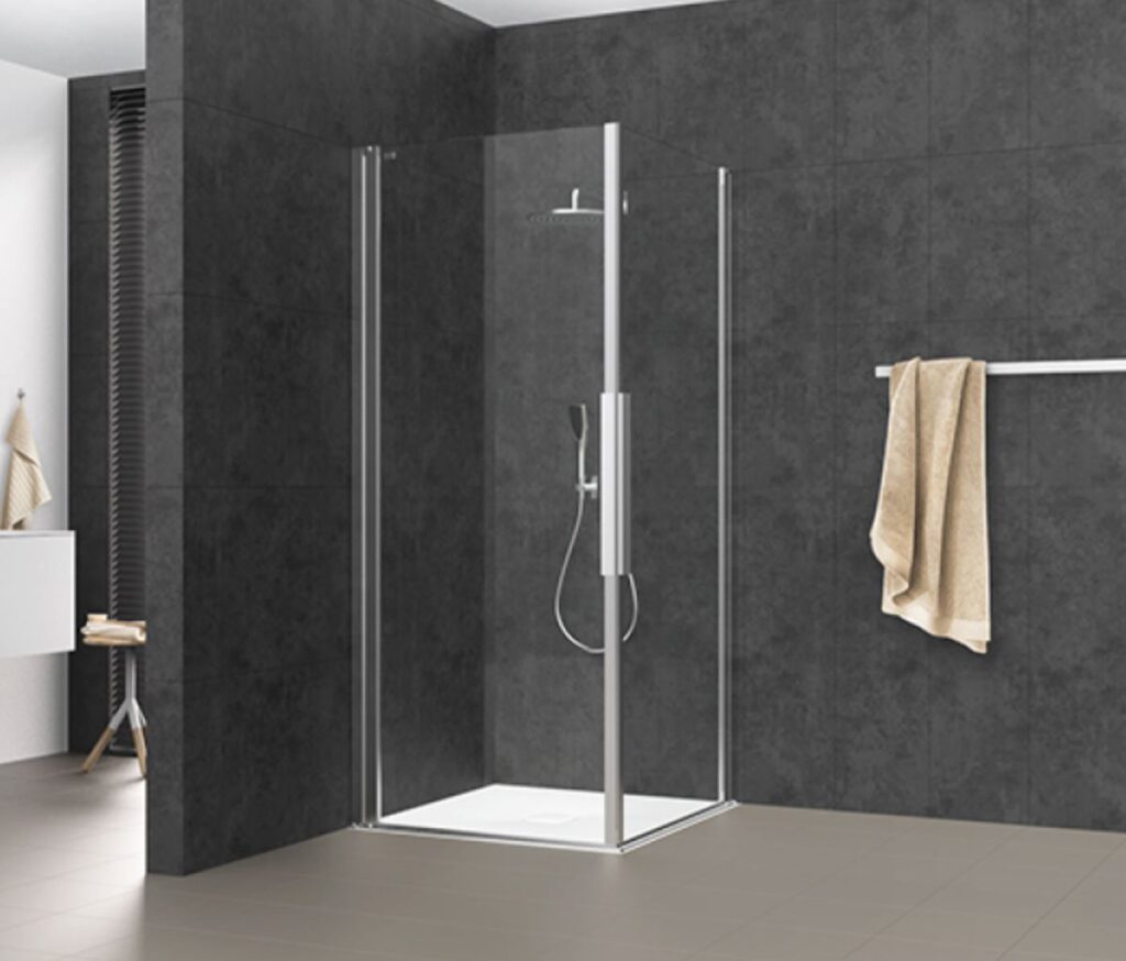 KORALLE Eckdusche mit Eckeinstieg S400 edpw Duschglas Duschkabine