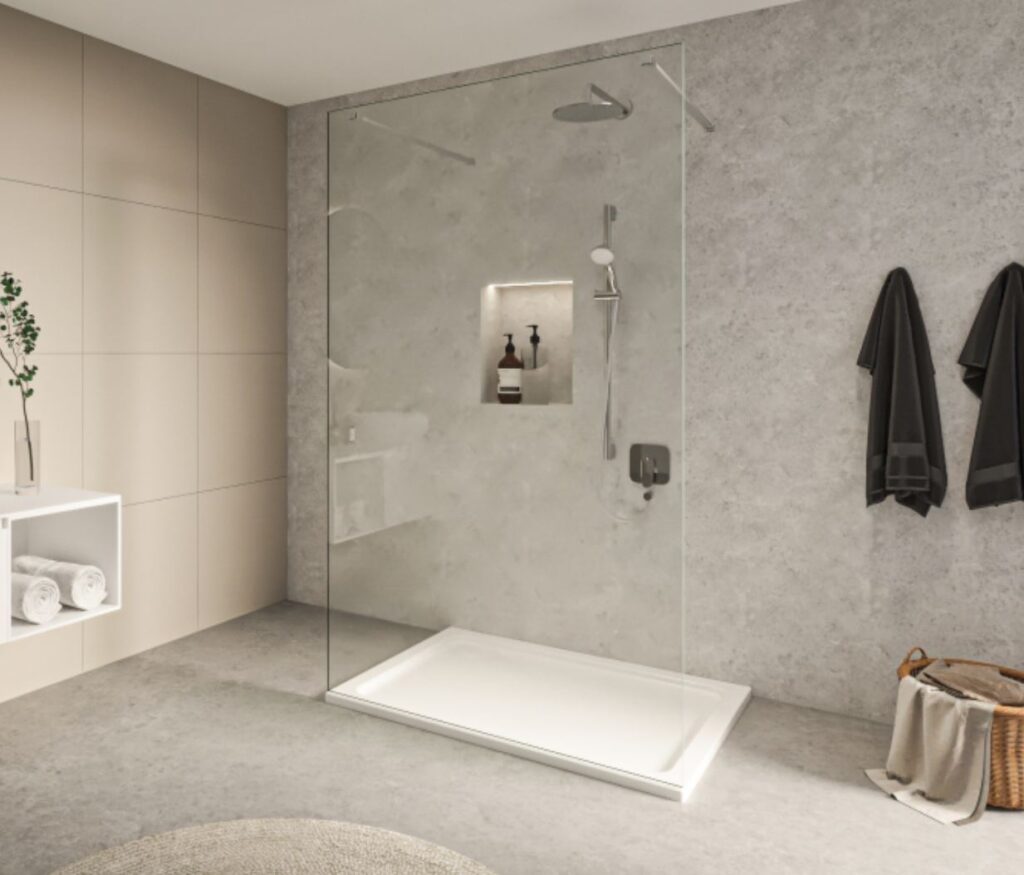 Duschtrennwand KORALLE Seitenwand freistehend S505 tdfq