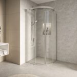 Duschtrennwand KORALLE Eckdusche Eckeinstieg S600 vks2 Duschglas Duschkabine