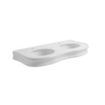 Waschbecken Keramik Doppel Simas Lante B= 120 cm Nostalgisch Retro