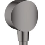 Schlauchanschluss rund Hansgrohe Duschen Fixfit-E Chrom Schwarz gebürstet