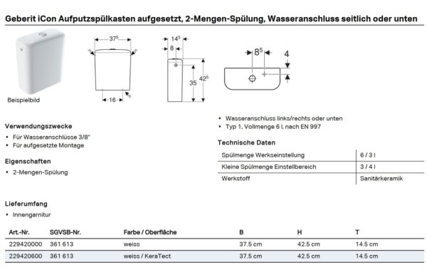 Stand-WC Monobloc Geberit iCON – Bild 3