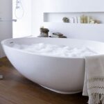 Badewanne freistehend matt Mastella L= 170 cm x B= 120 cm Mineralguss Steinguss