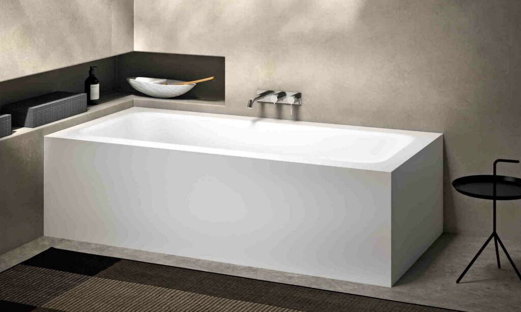 VA21 Badewanne KELLY Nische Mastella L= 175 - 220 cm Badewanne Mineralguss Luxusbadewanne