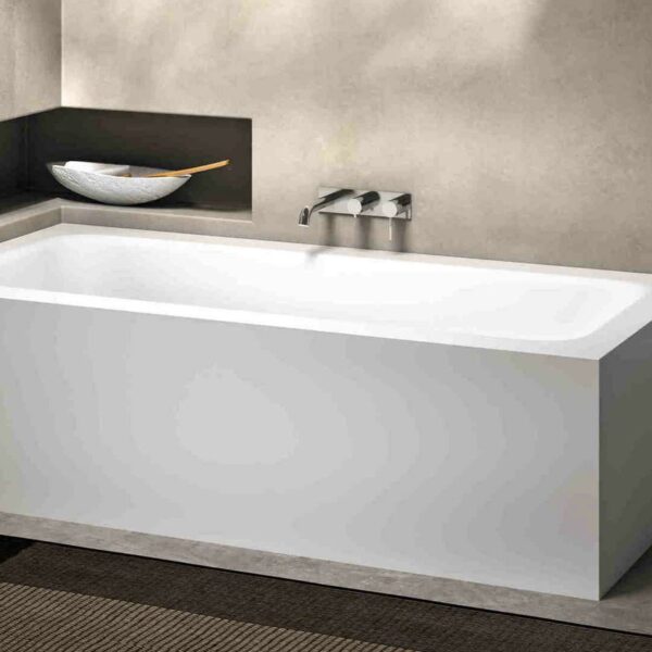 VA21 Badewanne KELLY Nische Mastella L= 175 - 220 cm Badewanne Mineralguss Luxusbadewanne