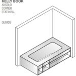 Badewanne Nische matt Mastella L= 175 - 220 cm VA26 Skizze Kelly Book