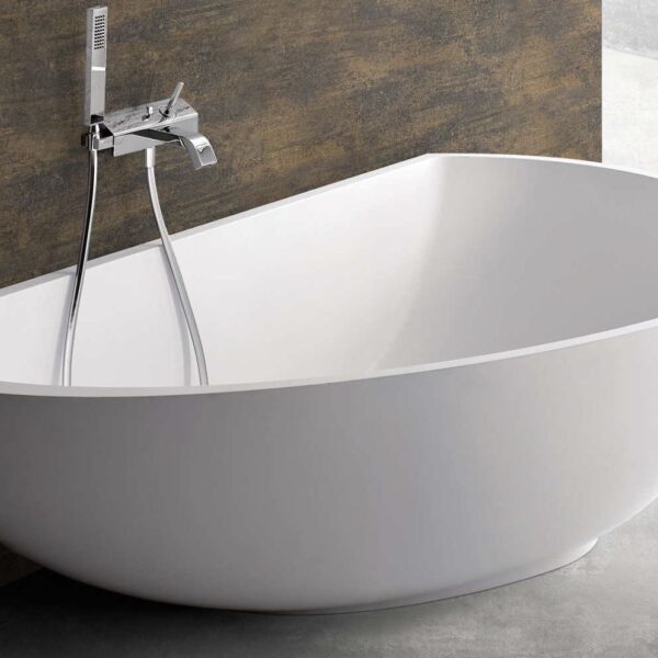 Badewanne VANITY wand Mastella L= 165 cm Mineralguss Corian Steinguss Luxuswanne Freistehend
