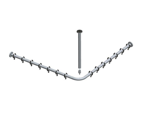 Duschvorhangstange für Viereckdusche 800×800 mm Keuco Plan