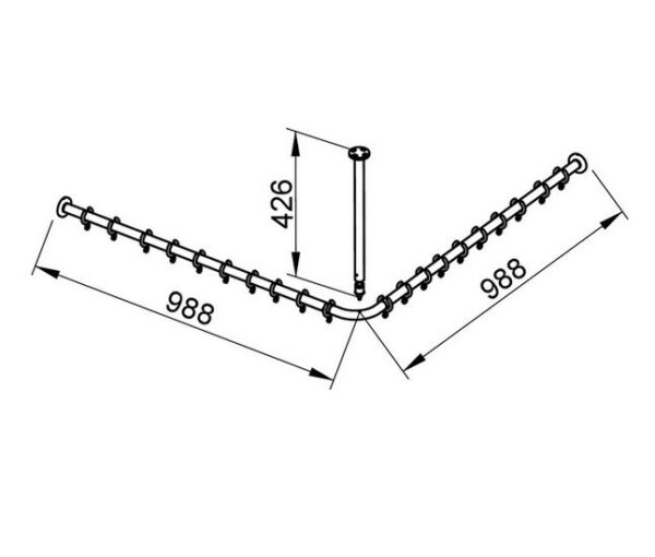 Vorhangstange 100x100 cm Keuco Plan Bad-Accessoires