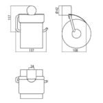 WC rolle mit Deckel Golf skizze Bad-Accessoires