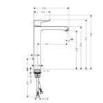 Waschtisch 260 skizze Metris