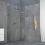 Duschtrennwand KORALLE freistehend AP Profil X77 AP1 Duschglas