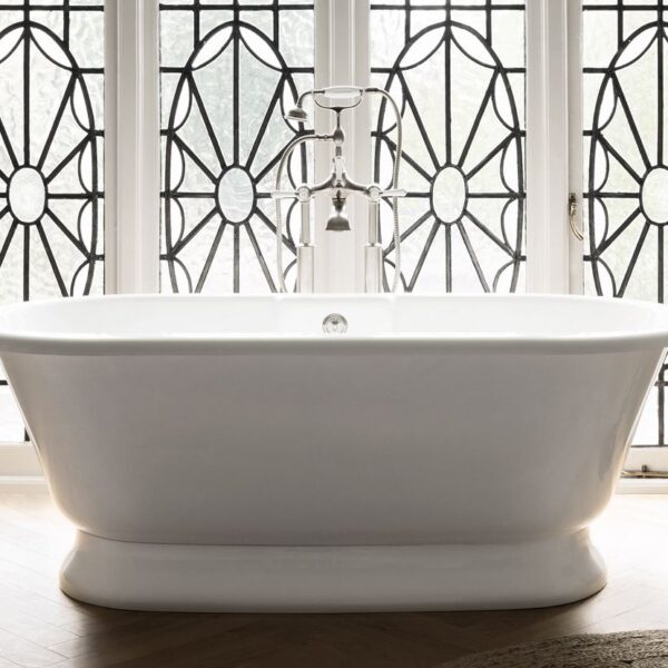 Badewanne freistehend Glanz V+A York Victoria + Albert Mineralguss Freistehende Badewanne Nostalgisch