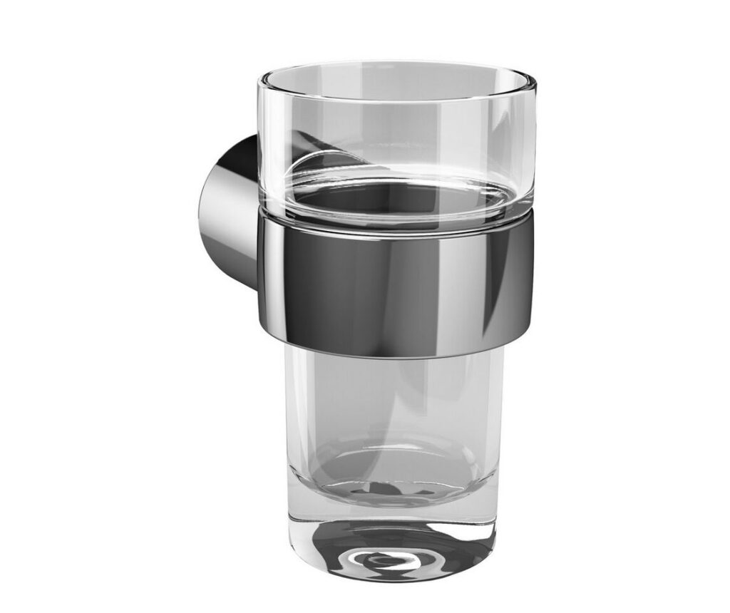 Zahnbürstenbecher Wandmodell Linie Golf klarglas Bad-Accessoires