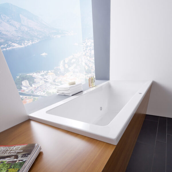 Badewanne Acryl 180x80 Repabad Arosa Ergo Weiss Matt Einbaubadewanne