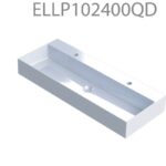 Waschtisch Azzurra Elegance Squared B= 102 cm zwei Hanhlöcher weiss