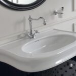 Badmöbel retro inkl. Waschtisch Lante B= 90 cm Weiss Glanz Nostalgisch