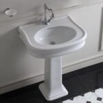 Säule Keramik Linie Lante H= 69 cm weiss glanz Nostalgisch