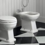 WC Stand Simas Londra Weiss glanz Nostalgisch
