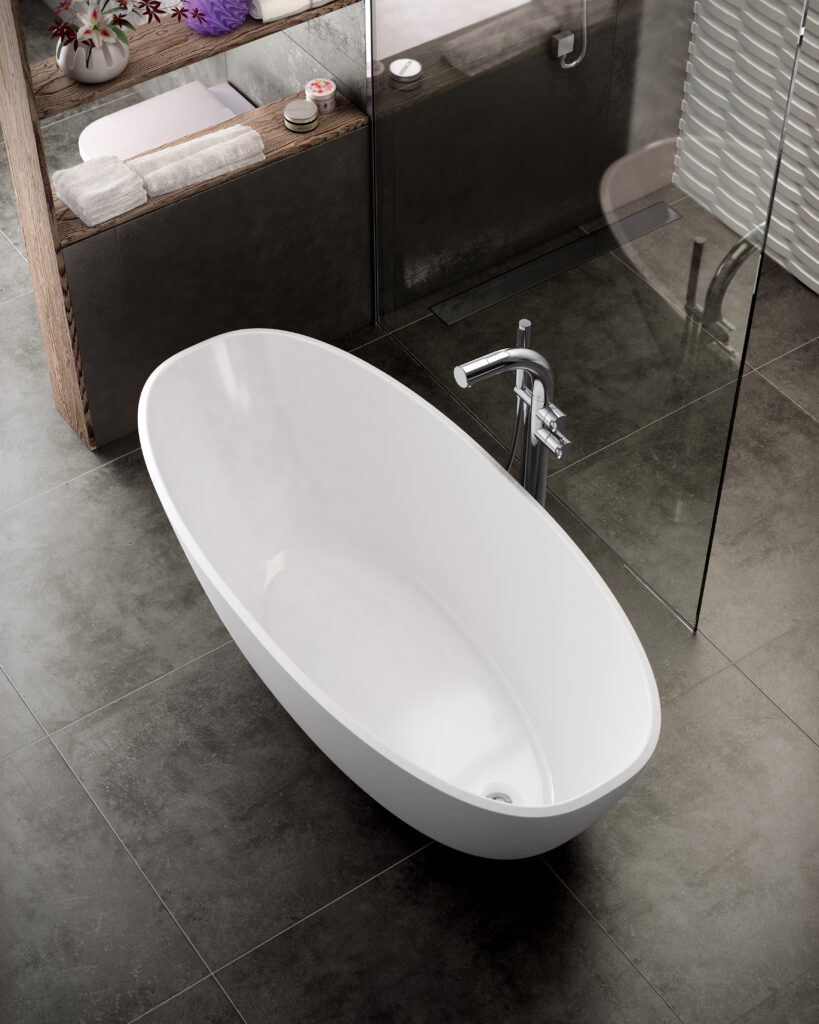 Badewanne freistehend Glanz V+A Mozzano