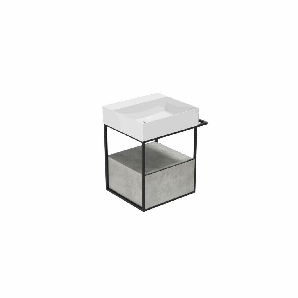 Badmöbel Azzurra Keramik Elegance Squared 58 cm