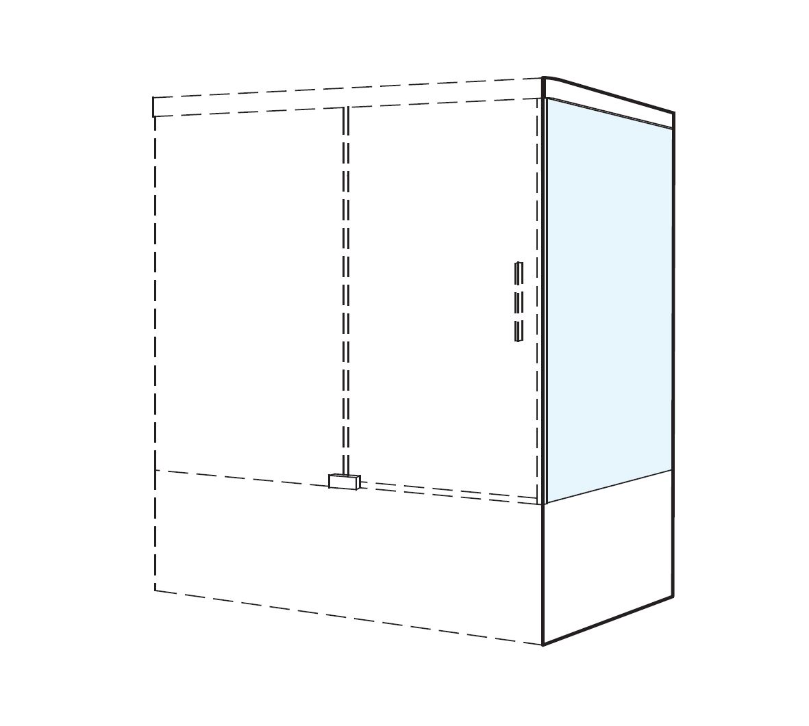 Duschtrennwand KORALLE Badewanne S505 ptdb