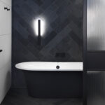 Badewanne freistehend Glanz V+A Monaco Schwarz