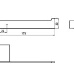 Reserverollenhalter EMCO loft black Bad Accessoires Massskizze