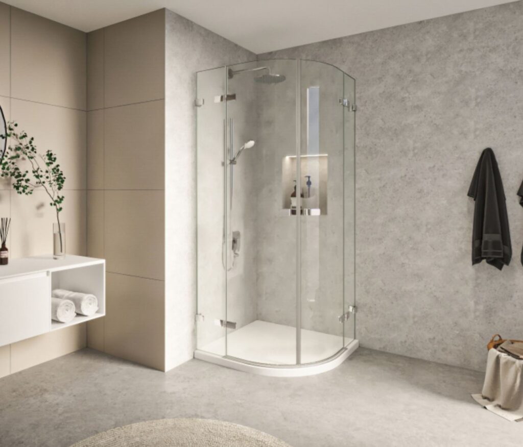 Duschtrennwand KORALLE Eckdusche Eckeinstieg S505 vkf