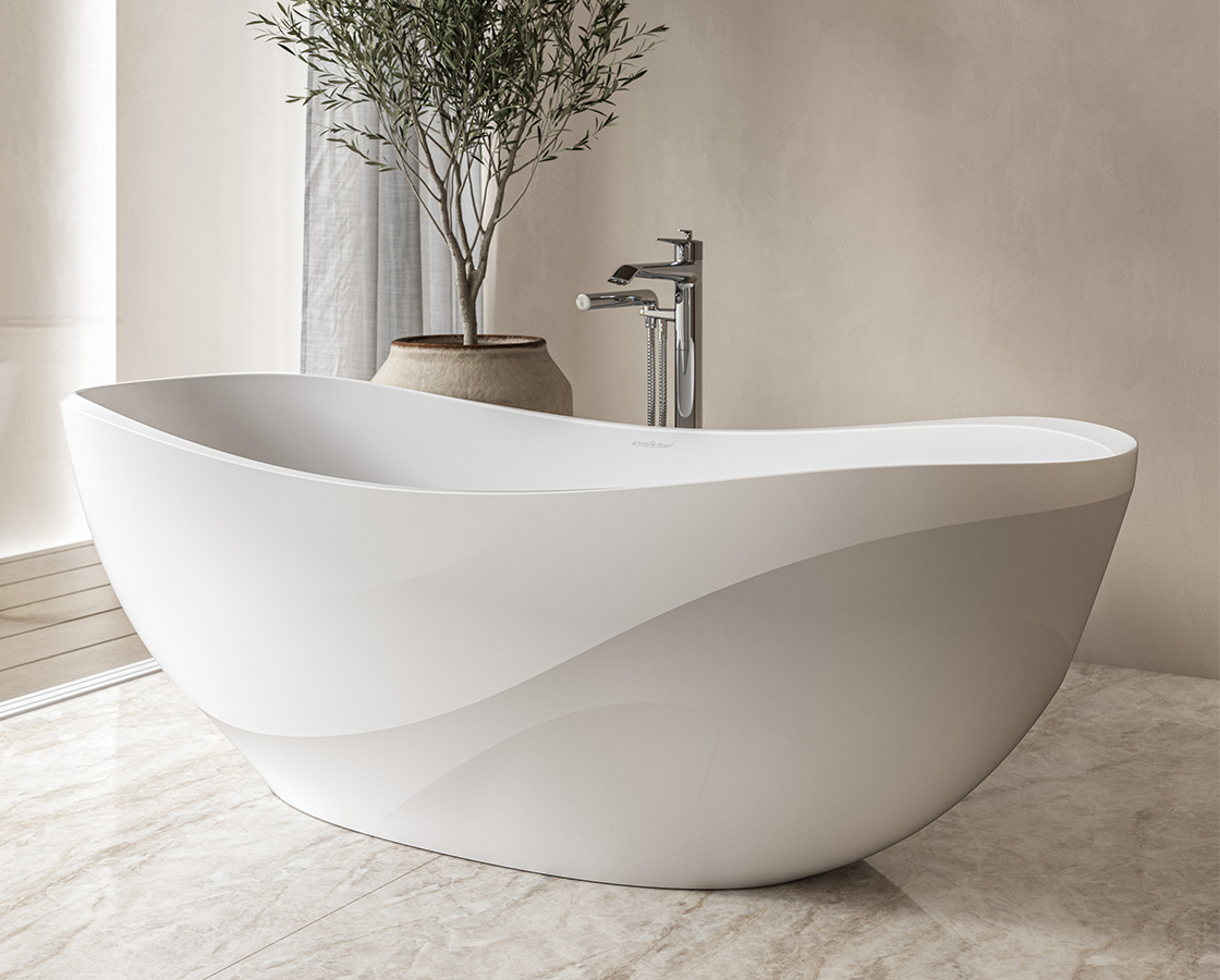 Badewanne freistehend Glanz V+A Seros 165