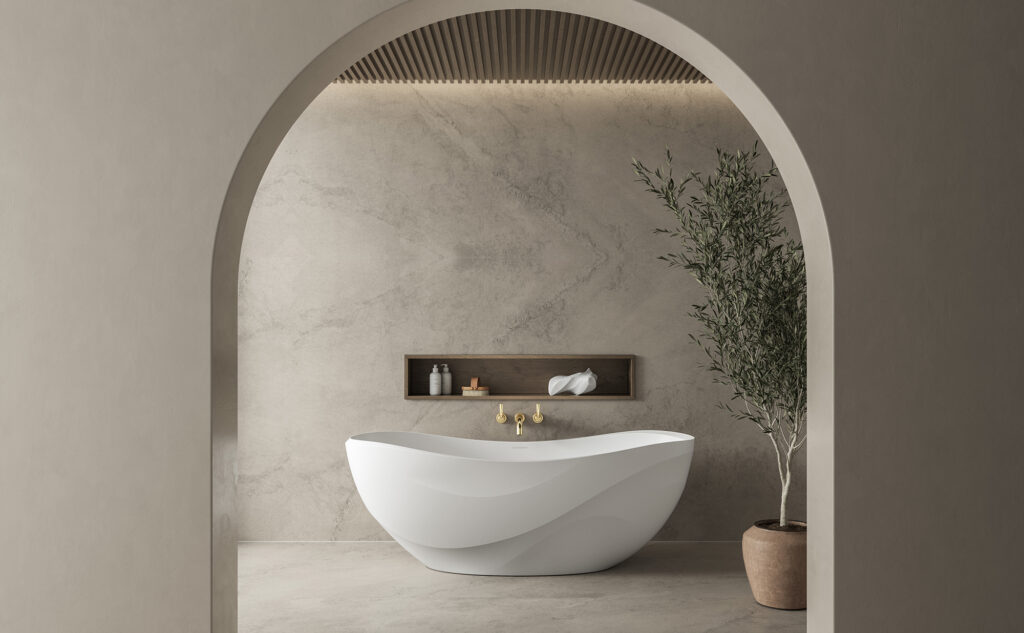 Badewanne freistehend Glanz V+A Seros 165 Ambiente