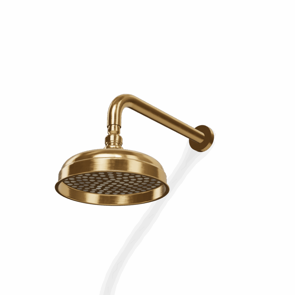 Kopfbrause retro D= 20cm Treemme Romantica Gold gebürstet