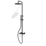 Duschsystem Treemme LINE mit Kreuzgriffe zweihand Schwarz matt