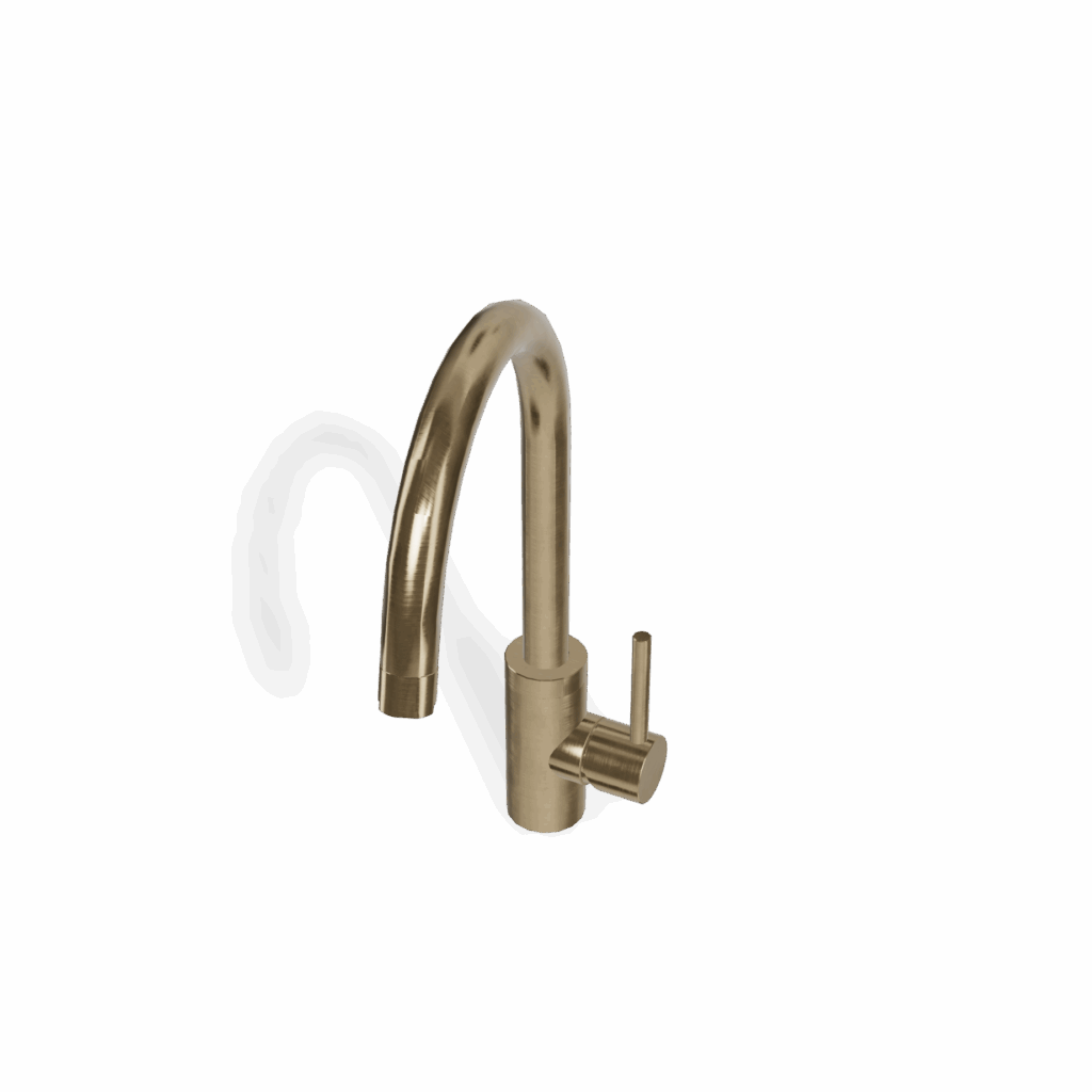 Mischer für Küche Treemme 40 mm PVD Gold Schwenkauslauf