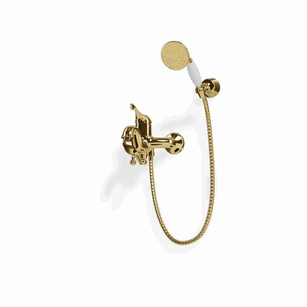 Mischer für Badewanne AP Treemme Piccadilly Retro Gold Glanz