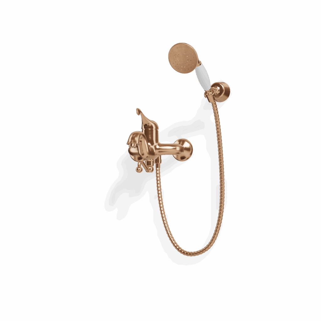 Mischer für Badewanne AP Treemme Piccadilly Retro Rose Gold gebürstet