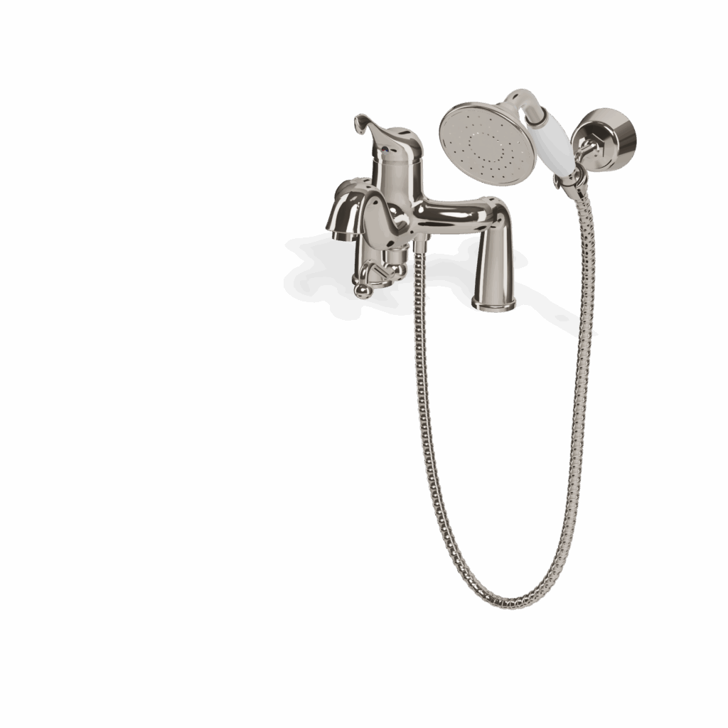 Mischer für Badewanne Randmontage Treemme Piccadilly Retro Chrom Glanz