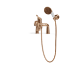 Mischer für Badewanne Randmontage Treemme Piccadilly Retro Rose Gold gebürstet