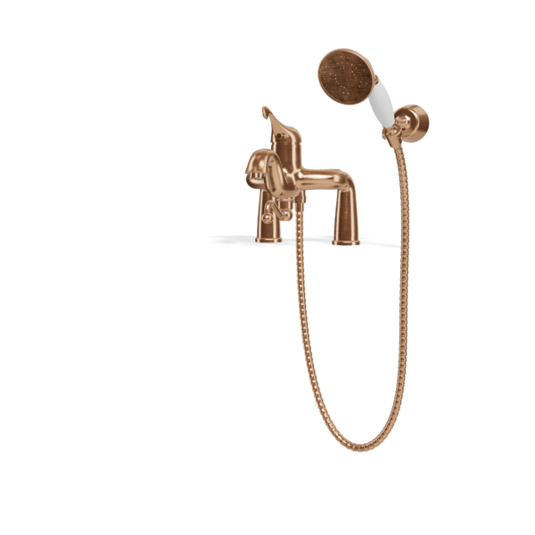 Mischer für Badewanne Randmontage Treemme Piccadilly Retro Rose Gold gebürstet