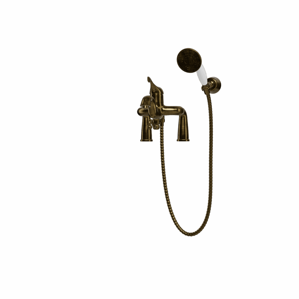 Mischer für Badewanne Randmontage Treemme Piccadilly Retro Bronze gebürstet