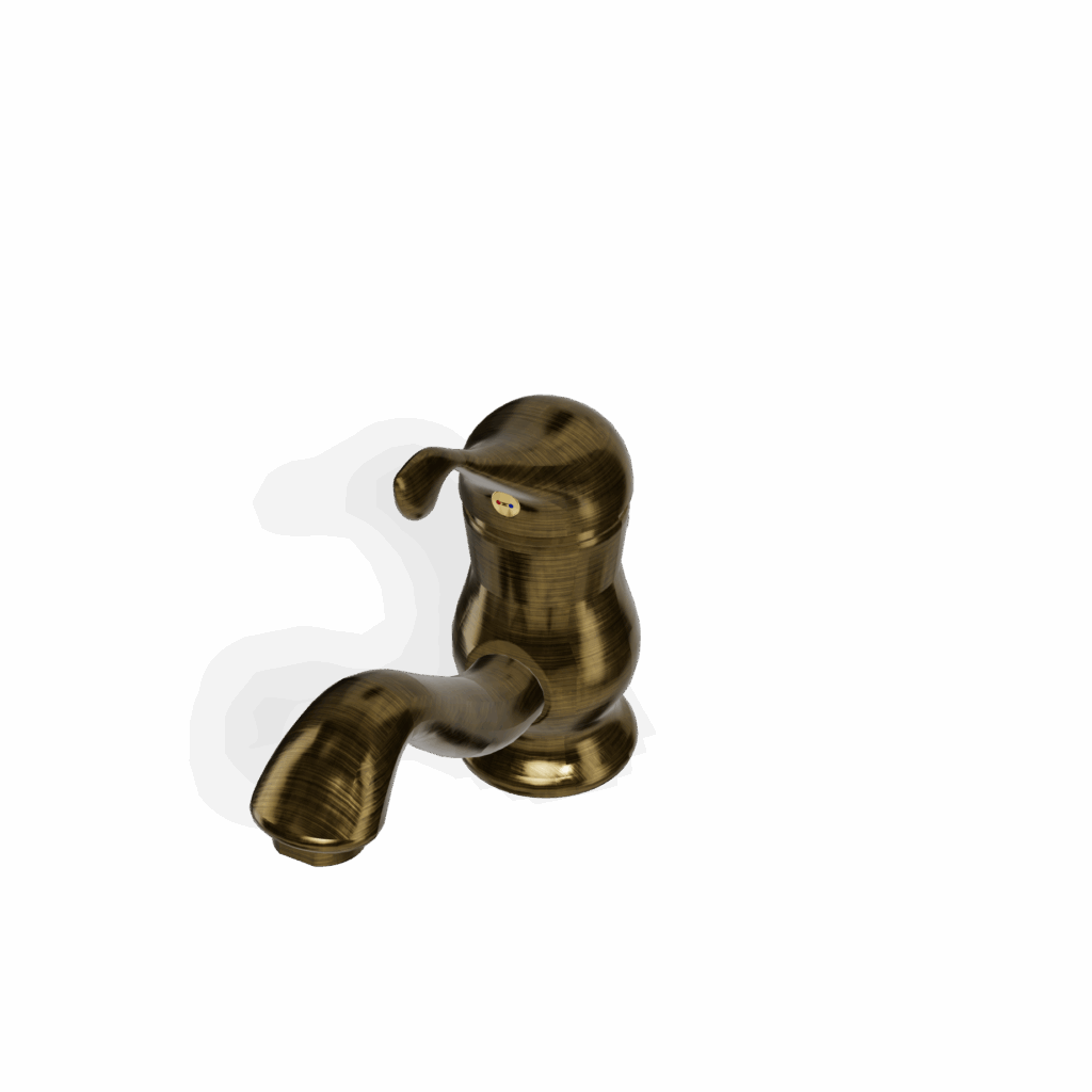 Einhand Mischer für Waschtisch Treemme Piccadilly Retro Bronze gebürstet