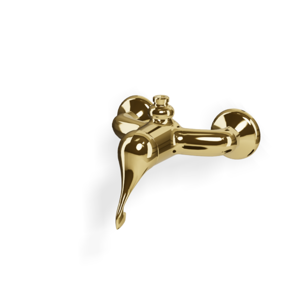 Mischer für Dusche AP Treemme Piccadilly retro Gold Glanz