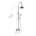 Duschsystem Standbrause mit Mischer Treemme Piccadilly Retro Chrom Glanz