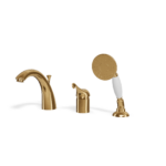 Mischer für Badewanne Randmontage Treemme Piccadilly Retro Gold gebürstet