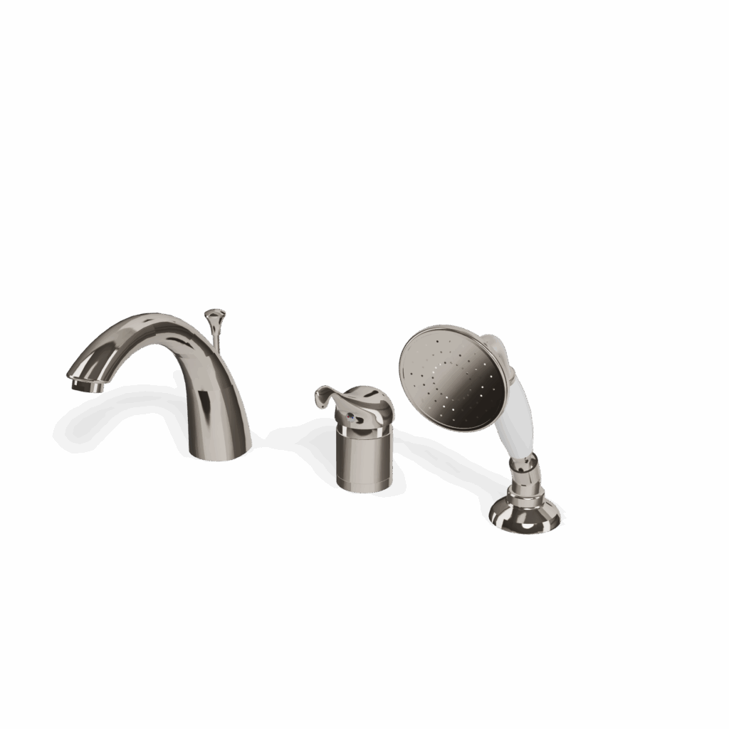 Mischer für Badewanne Randmontage Treemme Piccadilly Retro Chrom Glanz