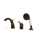 Mischer für Badewanne Randmontage Treemme Piccadilly Retro Bronze gebürstet