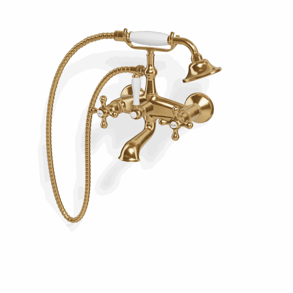 Mischer für Badewanne Treemme Romantica Gold gebürstet