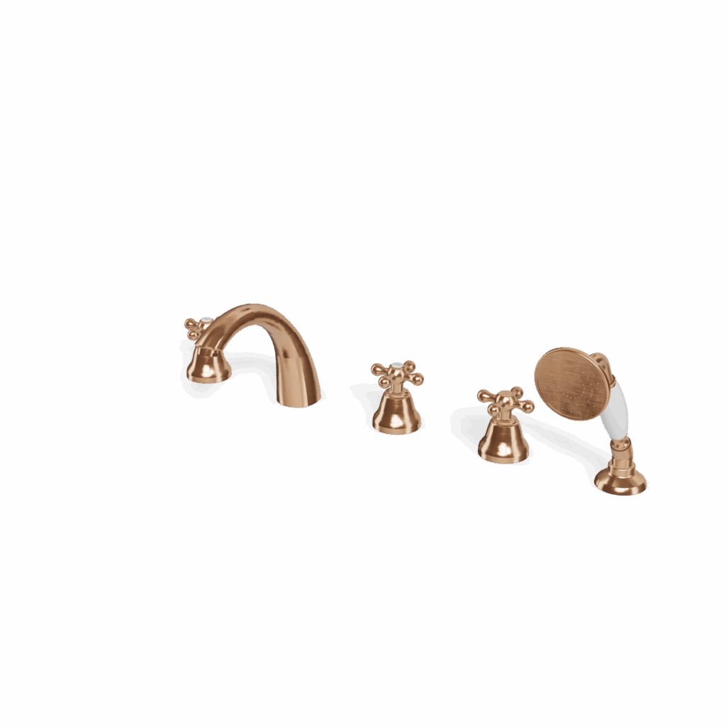 Mischer für Badewanne Randmontage Treemme Romantica Rose Gold gebürstet