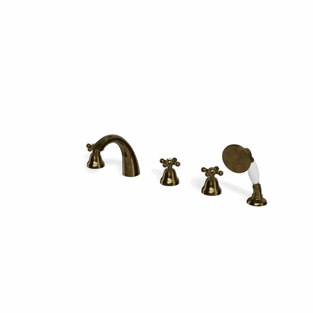 Mischer für Badewanne Randmontage Treemme Romantica Bronze gebürstet